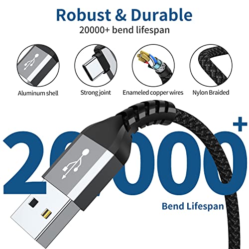 Rövid USB-C Típusú Kábel (2 Csomag 1ft), USB A-USB C 3.1 Gyors Töltő Töltő Kábel Jobb Szög Samsung Galaxy S21 S22 S20 S10