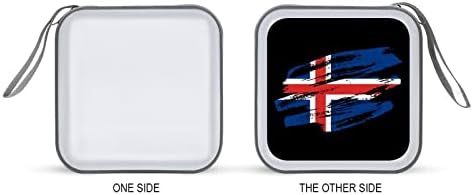 Évjárat Izlandi Zászló CD tok Műanyag DVD Tárca Birtokosa Hordozható Tároló Szervező Táska, Autó, Utazás Haza