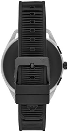Emporio Armani Férfi Smartwatch 3 Érintőképernyő Alumínium, Gumi Smartwatch, Fekete, ezüst-ART5021