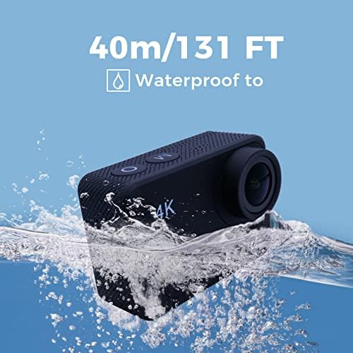 YingCheng Akció Kamera, 4K/50FPS 24MP Vlog Fényképezőgép Ultra HD 2,0 Hüvelykes érintőképernyő, Víz alatti Sport Kamera 40m/131ft