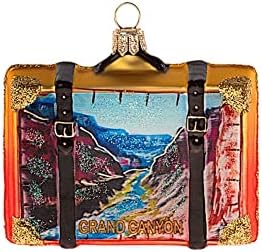Grand Canyon Utazás Bőrönd Üveg Karácsonyi Dísz az EGYIK Dekoráció Arizona Új