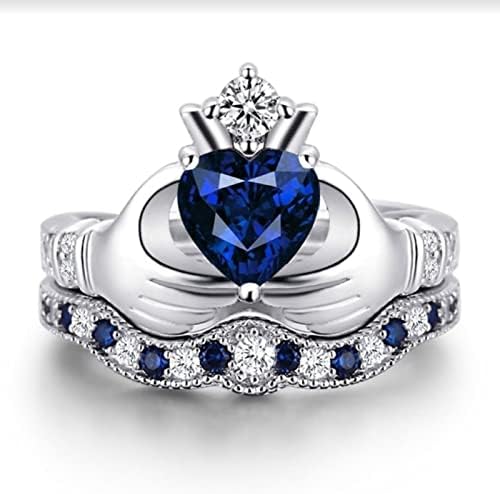 Eljegyzési Gyűrűk, a Nők Ajándék Fehér Eljegyzési Ékszert Vágott Kő Gyűrű Luxus Esküvői Kézzel készített Gyűrűk, Aranyos, Divatos