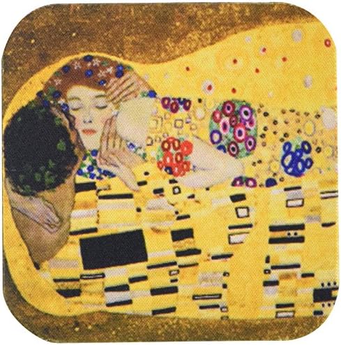 3dRose CST_155634_2 A Csók C 1907 Gustav Klimt Romantikus Szerelmesek Ölelés Romantikus Arany Híres Klasszikus képzőművészeti