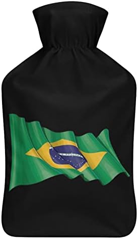 Brazil Zászló Meleg Víz Üveg fedéllel Aranyos Gumi Meleg Víz Zsák Meleg vizes Palackot az Ágy Kanapé