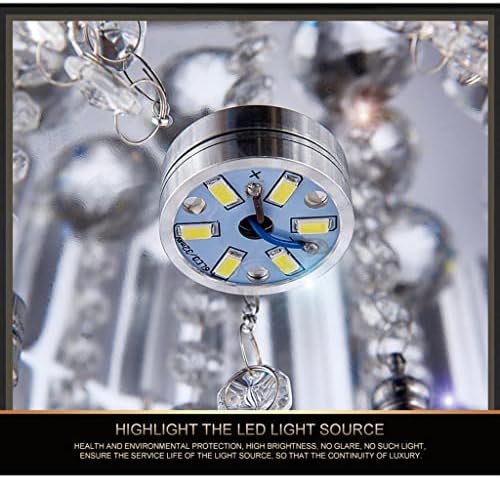 LUKEO Crystal LED-es Mennyezeti Lámpa Lámpatest, Beltéri Hálószoba, Étkező Lámpa Mennyezeti Fény (Szín : D, Méret : 25 * 25 * 28 cm)