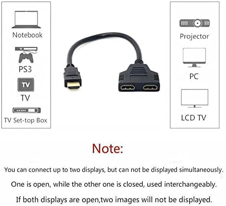 JSER HDMI-Férfi 2 HDMI 1. Nő A 2-Elosztó Kábel Átalakító Adapter