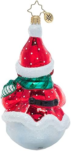 Christopher Radko Kézzel Készített Üveg Európai Karácsony Dekoratív Dísz, Magyal Jolly Hóember