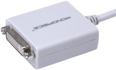 Monoprice Mini DisplayPort/Thunderbolt-DVI Adapter (105106) (Megszűnt Gyártó által),Fehér