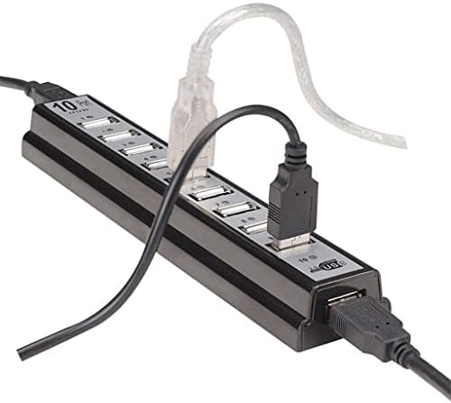 ZSEDP Műanyag Splitter Elosztó Mobiltelefon Töltő Kábel Adapter Charger10 Port Billentyűzet, U-Lemez Egér USB 2.0 ( Szín : D )