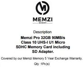 MEMZI PRO 32GB Class 10 90MB/s Micro SDHC Memória Kártya SD Adapterrel, valamint a Micro USB Olvasó HP Autó Dash Kamerák