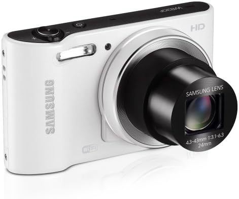 Samsung WB30F Smart Wi-Fi Digitális Fényképezőgép, 16.2 Megapixel, 10X zoom, 3.0 LCD Kijelző (Fehér)