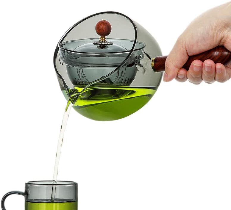 Teás készlet üveg kancsó teát, hogy a háztartási magas hőmérsékletű ellenálló kis zöld citrus茶具玻璃茶壶泡茶家用耐高温小青柑