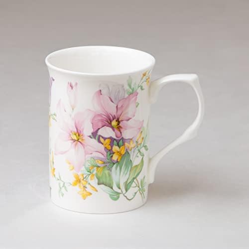 Grace Teaware porcelán Kávé, Tea, Bögrék 9 Uncia, Válogatott Készlet 4 (Tavaszi Virág)