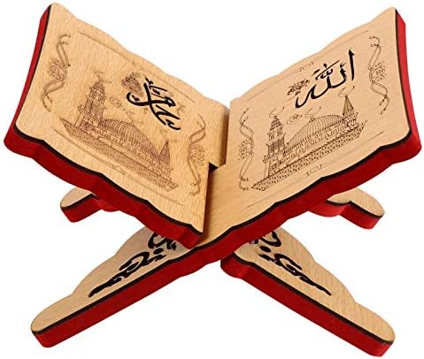 SOIMISS Korán Könyv Állni Vintage Eid Muszlim Ima Könyvespolc Fa Összecsukható Rihal Kijelző Rack Biblia Magazin Jogosultja az Iszlám