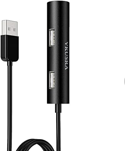 USB Hub, VKUSRA 4-Port Adatok USB Hub Elosztó a 23.6 Hosszú Kábellel, Egyedi Hengeres Mini Táplált USB 2.0 Portok Laptop, PC,