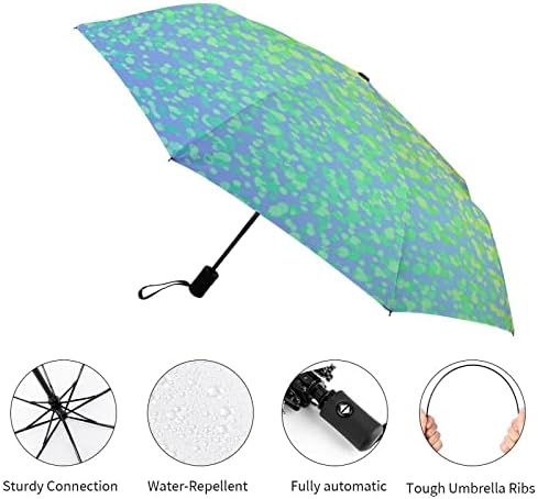 Absztrakt Pasztell Színű Szivárvány Utazási Esernyő Hordozható Szélálló Összecsukható Esernyő Eső Auto nyit-zár