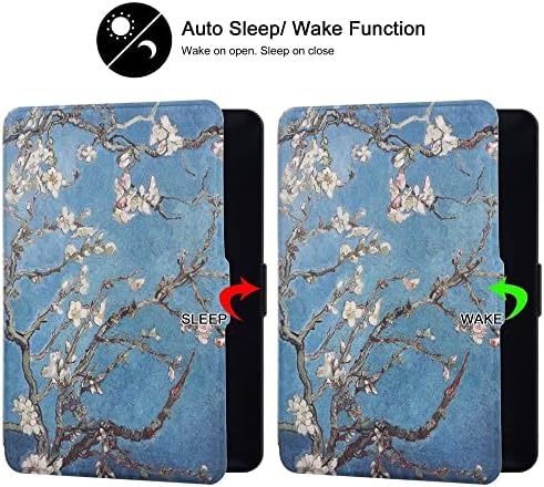 Case 6 Hüvelyk Kindle 10 Generáció 2019 Megjelent eBook Olvasó Kiterjed Prémium PU Bőr Vízálló Slimshell Automatikus Wake / Sleep