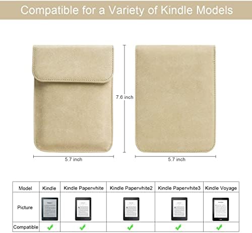 6 Hüvelykes Kindle Paperwhite,Cover Tok Ujja Táska (10 Gen, hogy a 2018-as Kiadás , Modell PQ94WIF)-Tartalmazza Ezüst Szürke csuklópánt-Khaki
