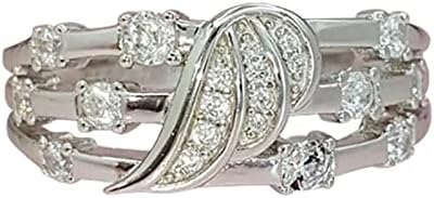 2023 Új Eljegyzési Gyűrű Női Intarziás Gyűrű Női Aranyozott Gyűrű Divat Személyiség Ékszer Gyűrű Gyűrű Gyűrű, Szalag (Ezüst, 7)