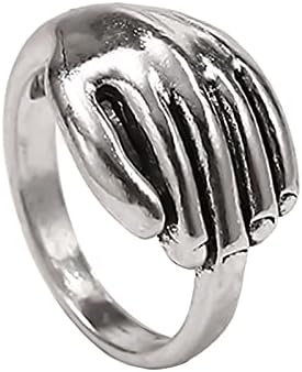 2023 Új Vintage Ezüst Bevonatú Gyűrű Személyre szabott Kreatív Gyűrű Friss Gyűrű Ajándék Gyűrű a Fiúk 1012 (Ezüst, Egy Méret)