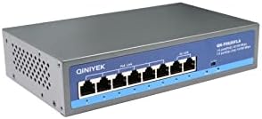 QINIYEK 8 Port 10/100M Ethernet PoE Switch, Nem menedzselhető,6 PoE Portok @70W, 2 10/100M Ethernet Uplink, Plug and Play, az Asztal,a 802.3