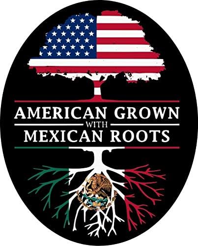 2 db Amerikai Felnőtt a Mexikói Gyökerek, 3 inch | Mexikói-Amerikai Matricák para Carro Mexikói Büszkeség Pegatinas Calcomanías