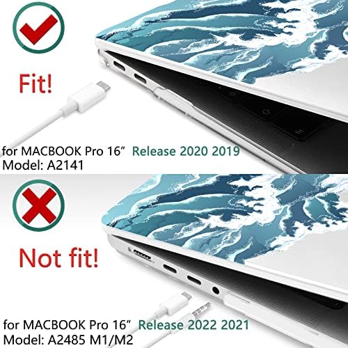 Kettő! MacBook Pro 16 Colos Esetben 2019 2020 Kiadás Modell A2141 Érintőképernyős Bar & Touch ID Műanyag Kemény Héj Takarja a Trackpad Film