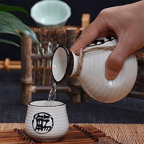 SLATIOM 250ml Régi Kerámia Kedvéért Pot 4 Csésze Készlet Japán Ételek Kedvéért Palack Szellemét Készlet