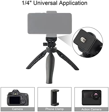 JHWSX Videó tripode DSLR Fényképezőgép-Állvány Telefon 180° Összecsukható Univerzális 1/4-inch-es Felület Fotózás Tartozékok