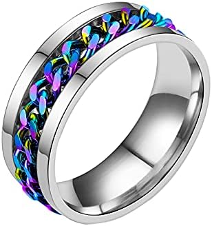 Anya-Lánya Gyűrűk Gyűrű Üveg Titán Meghatározott Gyűrű Nyitó Forgatás Sört, Gyűrű, Lánc Sört Gyűrűk Női Divatos Gyűrű (Szín, 6)
