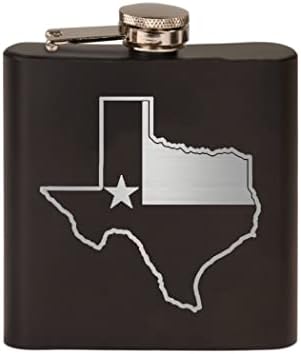 Texasi Állami Zászló Vázlat Rozsdamentes Acél flaskád Prémium Dobozos Ajándék Szett Matt Fekete Remek Ajándék Neki, hogy Apa Apa Texasi