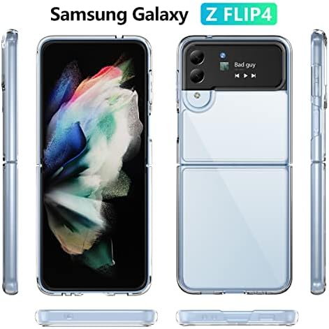 Ezavan Samsung Galaxy Z Flip4 Esetben Egyértelmű, HD Crystal Vékony, gumírozott Ütésálló Védő Lökhárítók Telefon Esetekben a Samsung Galaxy