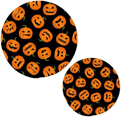 Boldog Halloween Tök Vicces Trivets Meleg Ételek, kaspókat, Készlet 2 Db Meleg Párna Konyha hőálló Trivets a Forró Edények Placemats