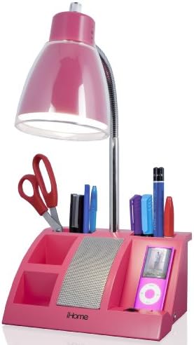 így iHL24-Rózsaszín Colortunes Asztal Szervező Hangszóró Lámpa iPod Lejátszó Rekesz, 11 x 8.66 x 15.31, Rózsaszín