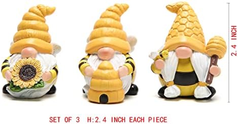 Hodao 3 DB Méhecske Tavaszi Gnome Dekoráció mézelő Méh Gnómok Díszek Világ Méh Nap Dekorációk, Ajándékok Őszi Hálaadás Gnómok Figurák
