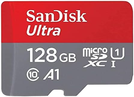 SanDisk MicroSD Ultra 128 GB Memóriakártya Működik Wyze Cam v3 Pro, Wyze Cam Szabadtéri v2 Smart Camera (SDSQUAB-128G-GN6MN) Csomag (1)