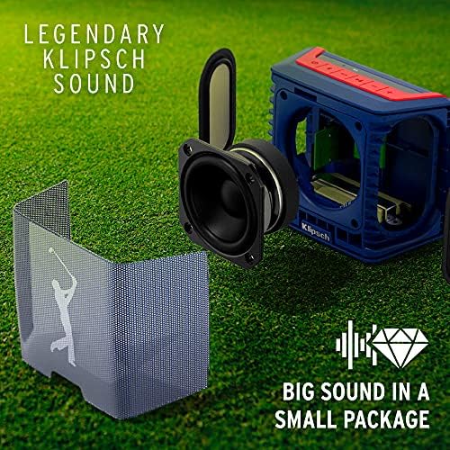 Klipsch PGA Tour Edition Groove Hordozható, Vezeték nélküli, Bluetooth Hangszóró, 8 Órás Akkumulátor, IP56 Splashproof, illetve