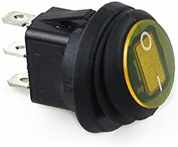AXTI 1DB KCD1 Kör Tér Vízálló Kapcsoló On-Off 3Pin Power Kapcsoló Lámpa Kerek LED (Szín : Zöld F, Méret : AC220V)