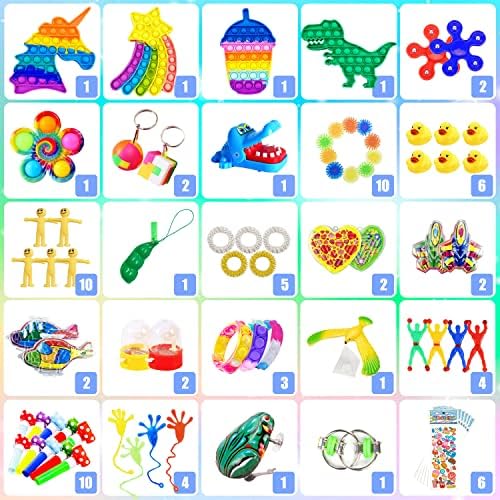 150Pcs Fidget Játékok Csomag, Stressz, Szorongás Enyhítésére Érzékszervi Játékok Gyerekeknek, Autista, Autisztikus Gyermekek