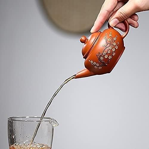 Vízforraló kancsó Kancsó 140ml Lila Agyag Teáskannák Híres Kézzel készített Tea-Fű Vízforraló Teaware Teás Készlet Teáskanna