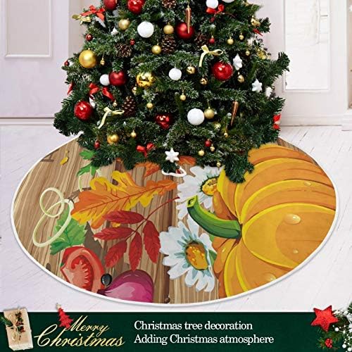 ALAZA karácsonyfa Szoknya Dekoráció,Kis Mini Szoknya Fa Dísz 35.4 Hüvelyk Boldog Hálaadást Sütőtök a Hálaadás Otthon Dekoráció