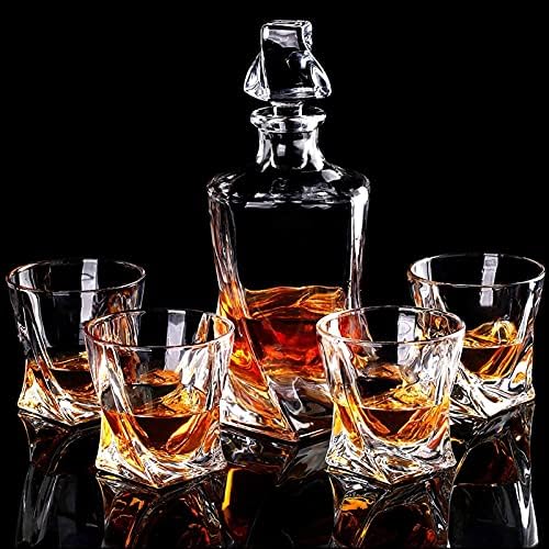 derítő Kristály Whiskys Üveget Készletek,Bourbon Derítő 4 Pohár díszdobozban,Whiskys Üveget Meghatározott Szemüveges Szesz, Whisky,Whiskey