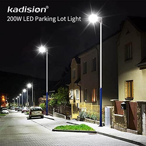 kadision 200W LED Parkolóban Fény Fotocella, 26000lm 0-10V Szabályozható 5000K 100-277V IP65, Slip Szerelő Mount LED Terület