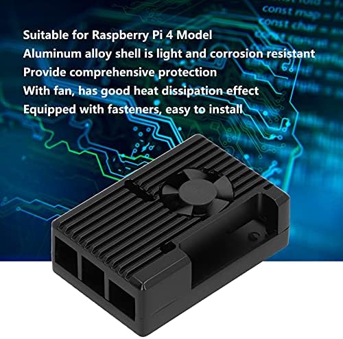 Honio hőelvezetés Burkolat, Könnyű Alumínium Ötvözet Hűtés Shell Könnyű Telepítés Ventilátor a Raspberry Pi 4 Modell